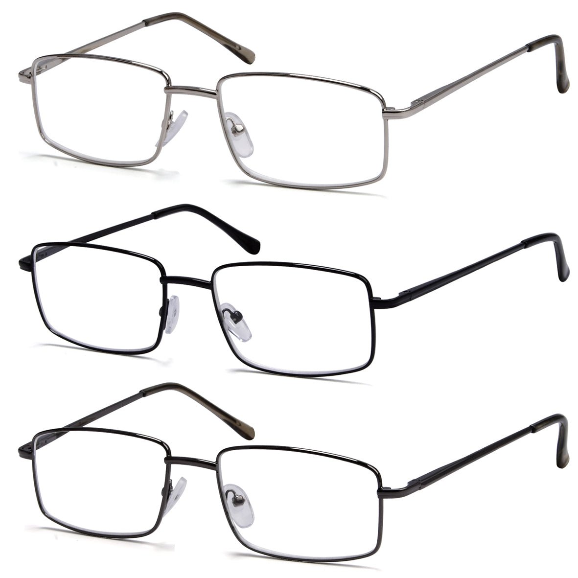 Classic Rectangle Reading Glasses Full Rim Men R15023