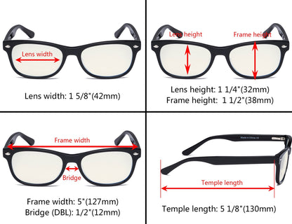 Computer Eyeglasses Dimension